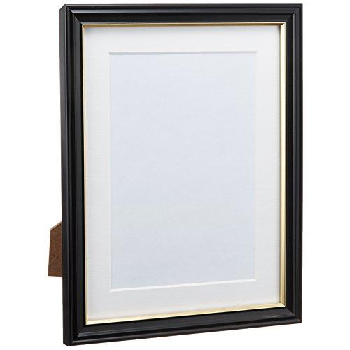 FUJICOLOR 額縁 肖像額 キャビネ 2L 木製 ブラック 404993 59557
