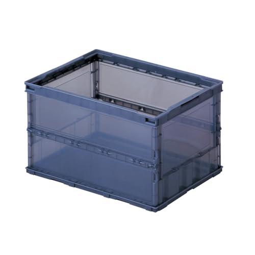 トラスコ中山(TRUSCO) スケルトン 収納ケース 収納ボックス 薄型折りたたみコンテナスケル ブ...