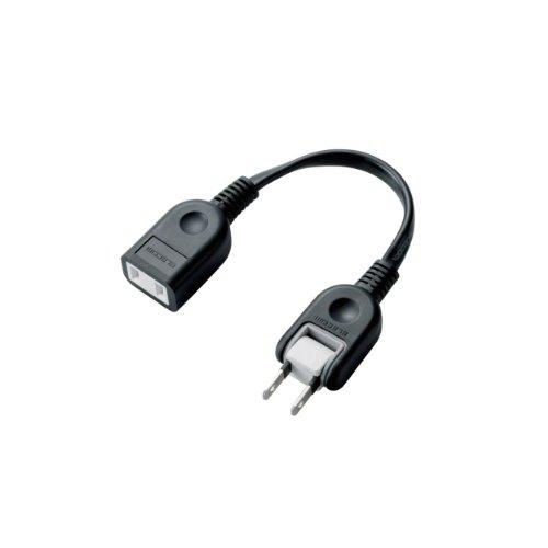 エレコム 電源タップ 0.1m ACアダプタ用電源延長コード 1個口 スイングプラグ ブラック T-...