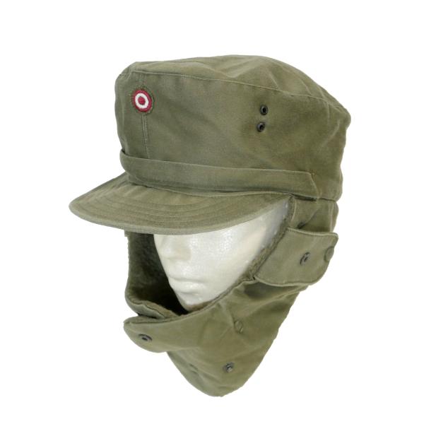 オーストリア軍 ウィンターキャップ OD 耳当て付き 中古良