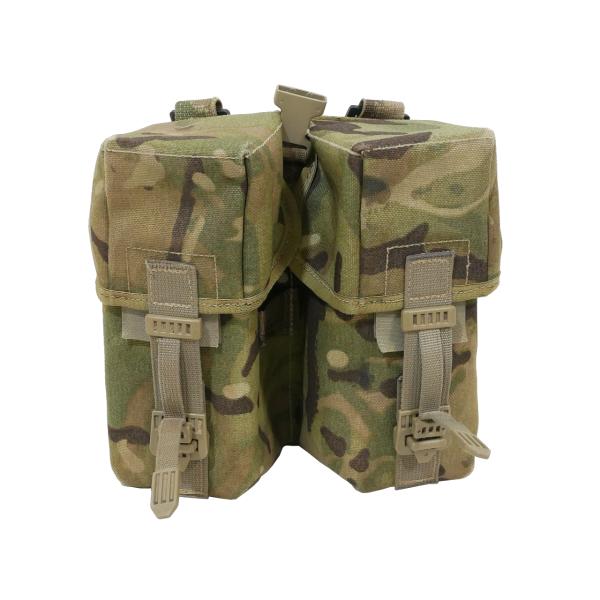 イギリス軍 PLCE 2連 ユニバーサル アムニションポーチ MTPカモ 中古可