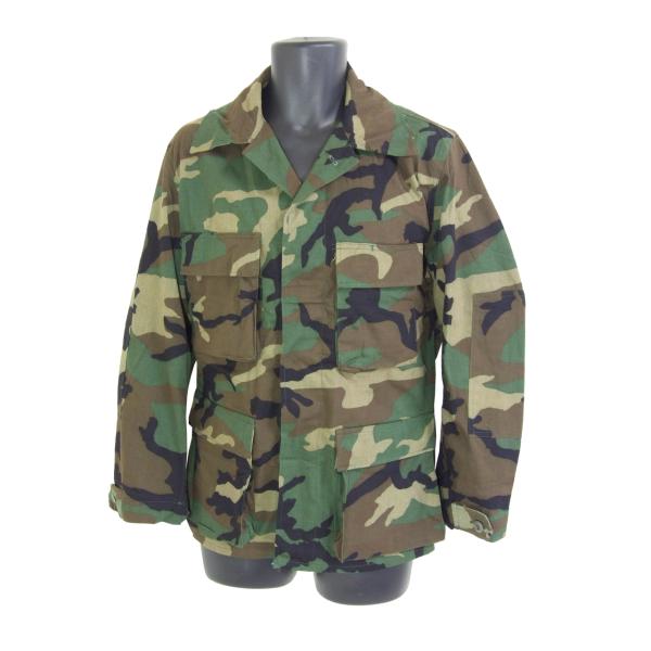 アメリカ軍 ノンリップ BDUジャケット ウッドランドカモ XLサイズ 表記L 新品エラー品
