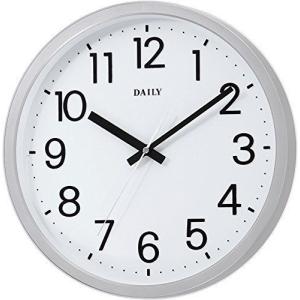 リズム時計工業(Rhythm) 掛け時計 フラットフェイスDN DAILY シルバー ф33.1×4.3cm 4KGA06DN19｜lightblue-tokyo