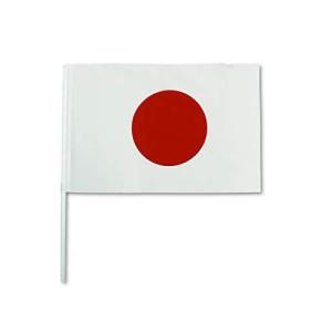 日本国旗（日の丸) 手旗 テトロンポンジ 5本セット 日本製 (29cm×44cm)
