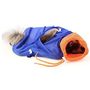 Hitasi 猫用洗浄バッグ 猫 お風呂 ネット 猫用 おちつくネット 耳掃除 網 猫爪切りメッシュ 袋 犬 小型犬 丈夫 軽