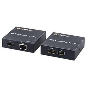KCEVE USB 延長器 300m USB エクステンダー USBキーボードマウス データ転送 CAT 5e/6/7ケーブルを介した最大300メー