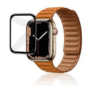 NUPO Apple Watch Series 7 45mm ガラスフィルム 強化ガラス液晶保護フィルム Apple Watch Series7 専用設計 3D全