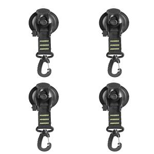 GonLee 壁掛けフック タープ 吸盤 カーサイドタープ用 吸盤 フック 360°回転 調節可能バンド 吸着力 強力 高耐久