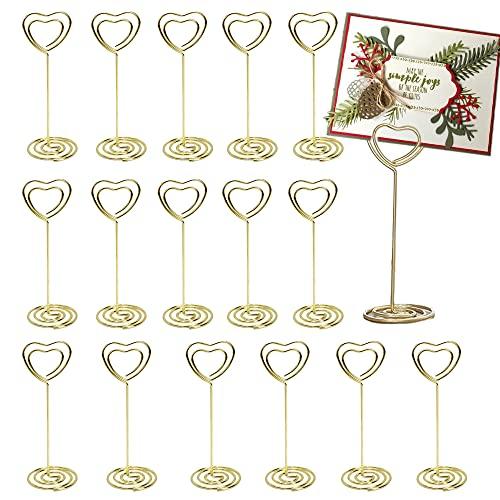 YINKE メモクリップ メモホルダー スタンド カードスタンド ハート オフィス 結婚式 卓上装飾...