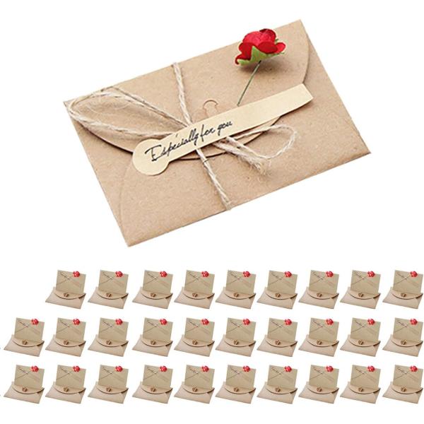 フェリモア メッセージ カード 誕生日カード グリーティング ミニメッセージ 封筒 30枚セット (...