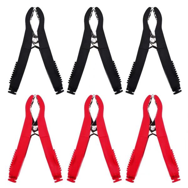 Leehitech 6個セット 35A バッテリークリップ カーバッテリーワニ口クリップ バッテリー...