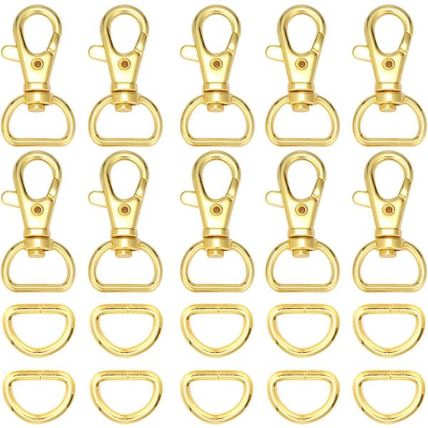 ナスカン 10個 Dカン 20個 手芸 アクセサリーパーツ レザークラフト金具 ショルダーベルト バ...