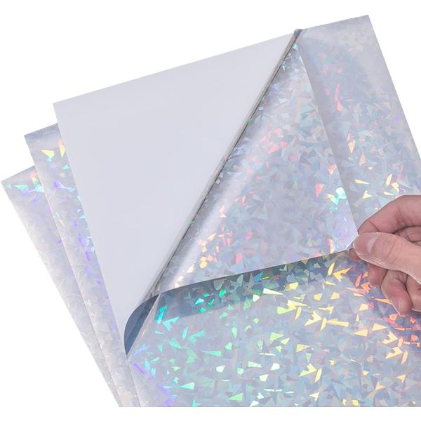 Mawaki 印刷できる ホログラムシール A4サイズ 10枚入 透明 DIYステッカー 光沢 防水...
