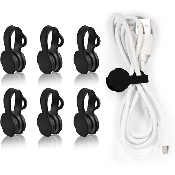 ケーブルクリップ マグネット 6個入 超強磁石 新型 コード まとめる ケーブル まとめる 新型 ク...