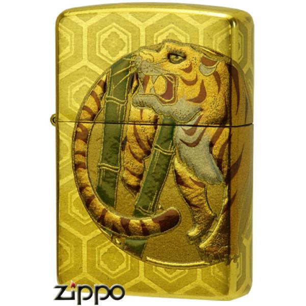 ZIPPO ジッポー 本金箔張り 高蒔絵 寅（とら）【送料無料】