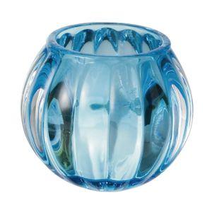 キャンドルホルダー 北欧 ガラス おしゃれ キャンドルホルダー　スクワッシュ（ブルー）キャンドルリレー　キャンドルグラス