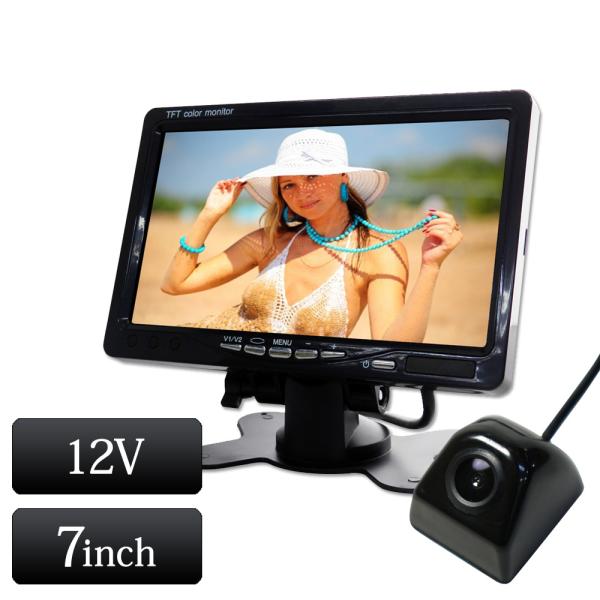 バックカメラ オンダッシュモニター セット 7インチ 12Vあすつく　送料無 D724BC891B