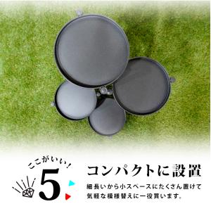 フラワースタンド 5段 おしゃれ 室内 鉄製 ...の詳細画像5