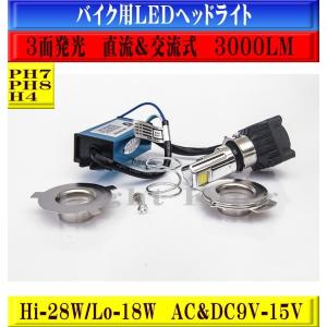 超ミニ PH7 LED ヘッドライト 3000LM 4サイクルバーディ50