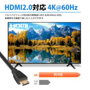 ミニHDMI to HDMI HDMI変換アダ...の詳細画像2