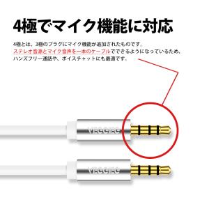 4極 オス-オス オーディオケーブル 3.5m...の詳細画像3