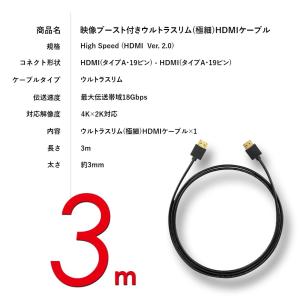 HDMI ケーブル 極細 ウルトラスリム ケー...の詳細画像5
