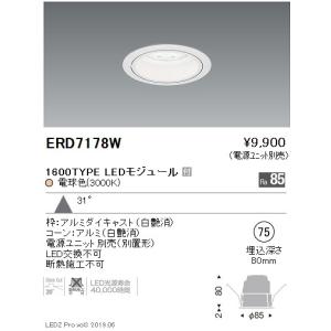 遠藤照明 LEDペンダントライト ERP7430KB 工事必要 : ライトプロ