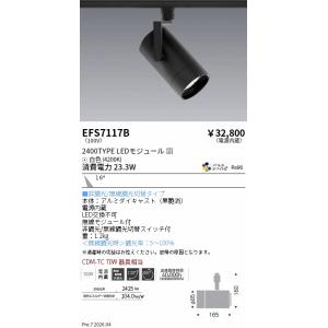 遠藤照明 ＣＯＢスポット黒＿２４００タイプ＿ＡＷ４２００Ｋ＿中角 EFS7117B