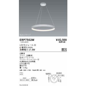 遠藤照明 ENDO LEDペンダント 直付タイプ 3000K 電球色 ERP7500W