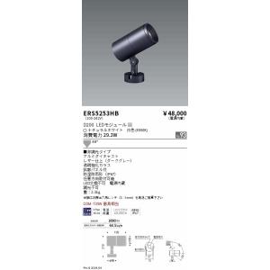 遠藤照明 ERS5253HB ＣＯＢ屋外ＳＰ　Ｄ２００　広角　４０００Ｋ　Ｒａ９３