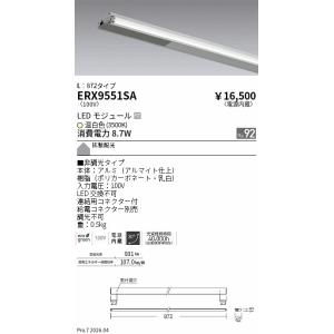 遠藤照明 ディスプレー　棚下ライン　Ｌ８７２　非調光　３５００Ｋ ERX9551SA