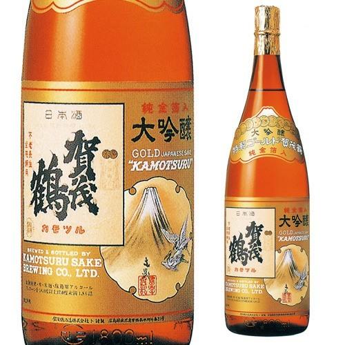 日本酒 特製 ゴールド賀茂鶴 大吟醸 純金箔入 1.8L