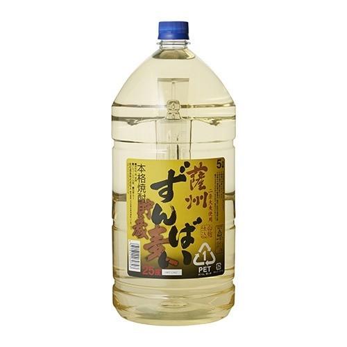 焼酎 麦焼酎 4本までで1梱包 薩州ずんばい 貯蔵麦 25度 5Ｌ 麦焼酎 長S
