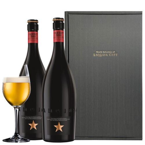 プレゼント ギフト 贈り物 高級ビール スペイン イネディット 750mL 2本 ギフトBOX 瓶 ...