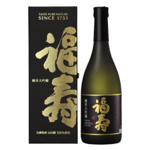 日本酒 福寿 純米大吟醸 黒ラベル 720ml 兵庫県 神戸酒心館 15度 ふくじゅ 御中元 ギフト 贈物 長S