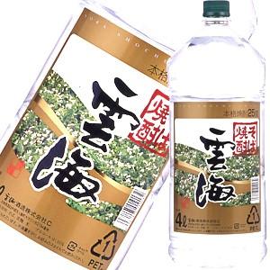 そば雲海 雲海酒造 本格焼酎 25度 ペットボトル 4L（4000ml）4本 1