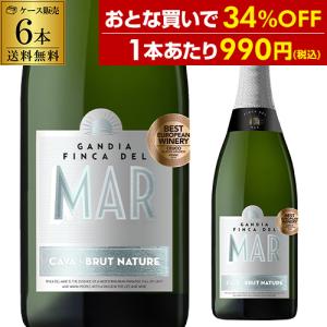 送料無料 1本あたり990円（税込）フィンカ デル マル カヴァ ブリュット ナチュール 750ml 6本 スペイン カヴァ 辛口 スパークリング 長S