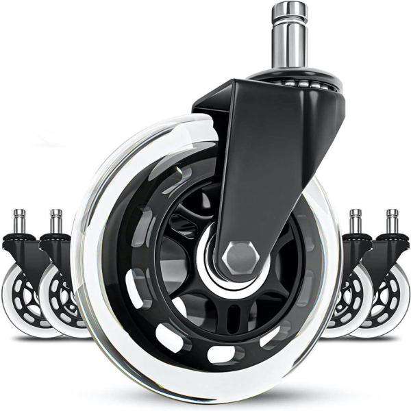 ５個セット 交換用キャスター  差込式  チェア用ホイール 静音 360度回転　直径11mm　床防傷