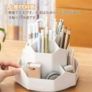 ペン立て 360度回転 ペンホルダー 9マス分...の詳細画像1