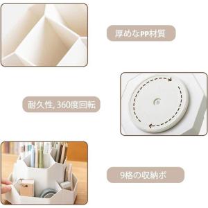 ペン立て 360度回転 ペンホルダー 9マス分...の詳細画像2