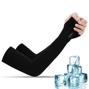 アームカバー メンズ レディース 夏 冷感UVカット率99.9% UPF50+認定済 接触冷感−7℃ 指穴あり冰袖 ひんやり 紫外線対策 日