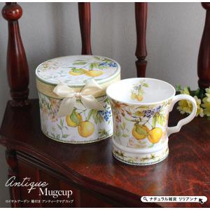 マグカップ おしゃれ 花柄 マグカップ プレゼント 女性 マグカップ おしゃれ ブランド マグカップ ギフト ロイヤルアーデン ボタニカル柄 レモンイエロー