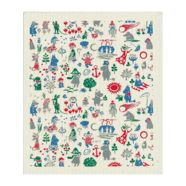 スポンジワイプ MOOMIN ムーミン 北欧のふきん ムーミン谷の仲間たちBL ネコポス配送可