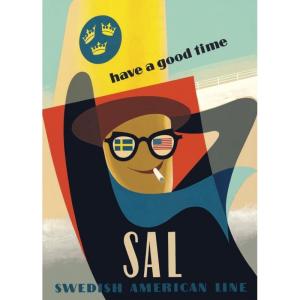 A4アートポスター SAL ハヴアグッドタイム / COME TO SWEDEN カムトゥスウェーデン  ネコポス配送可｜lilicocoshop