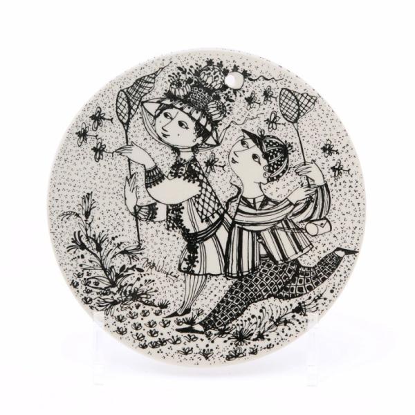 ヴィンテージ マンスリープレート8月 黒　BYE-BYE バイバイ  BJORN WIINBLAD ...