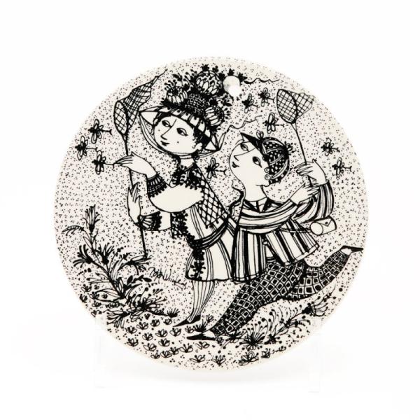 ヴィンテージ マンスリープレート8月 黒　BYE-BYE バイバイ  BJORN WIINBLAD ...