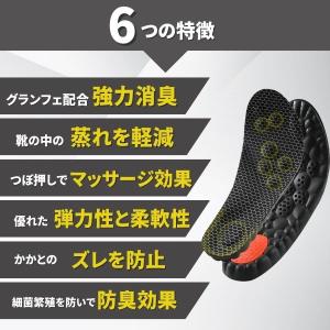 インソール 疲れない 衝撃吸収 中敷き o脚矯...の詳細画像3