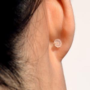 ピアスキャッチ シリコン 花型 日本製 両耳用...の詳細画像2