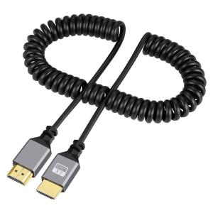 HDMI to HDMIケーブル オス-オス、ケーブル カール加工0.5m 長対応 2m カールコードタイプ HDMIオス- HDMオス 延長ケーブル｜lillianshop