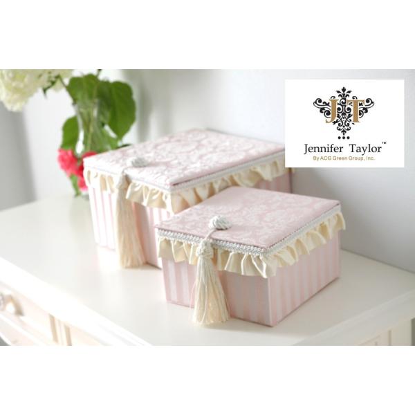 JenniferTaylor ボックス2個セット Haruno インテリア 収納 小物入れ レース ...